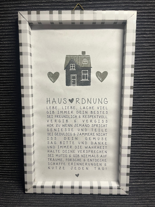 Wandbild "Hausordnung"
