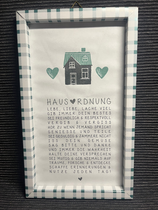 Wandbild "Hausordnung"