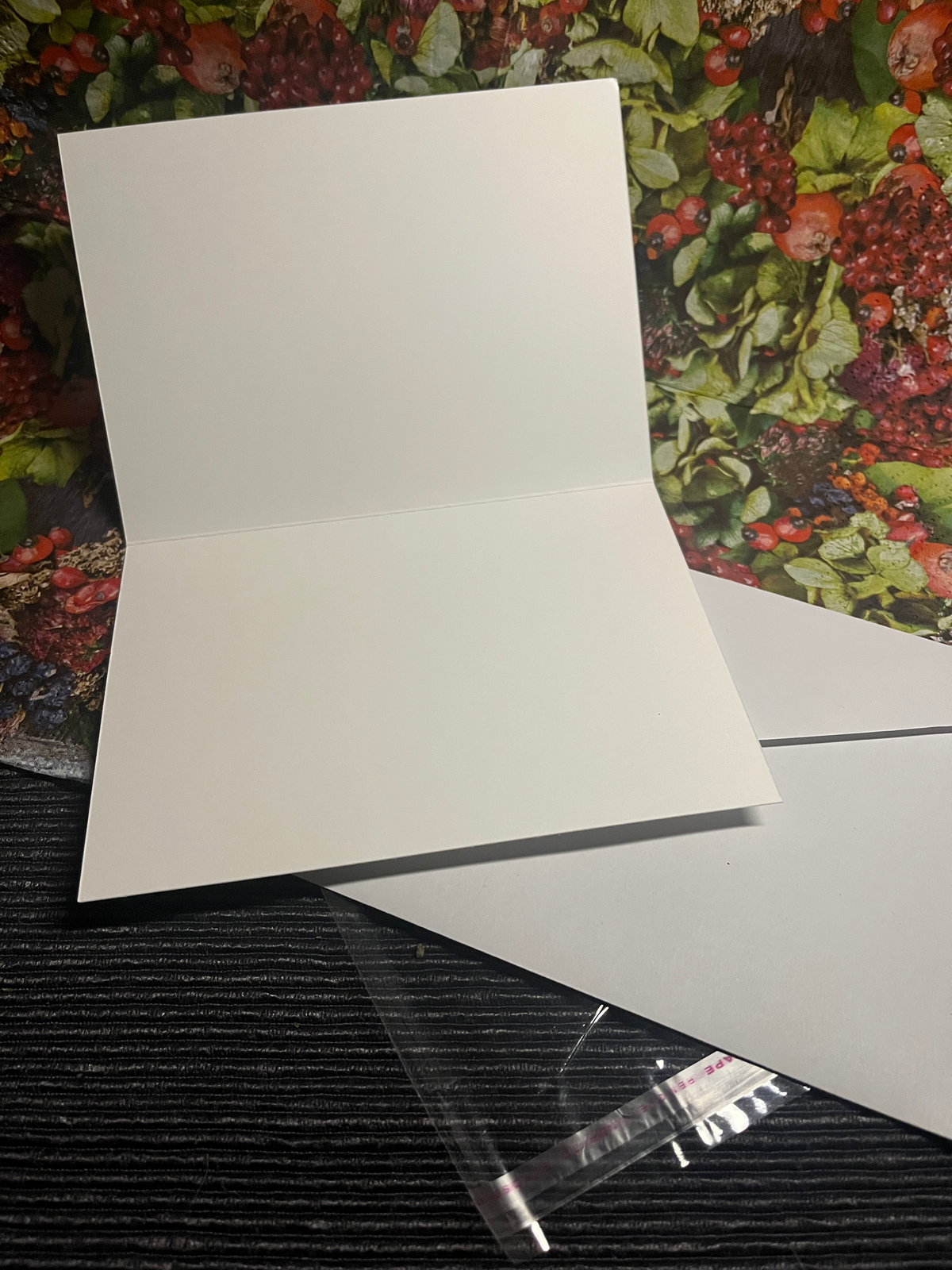 Weihnachtskarte "Bunte Tannen"
