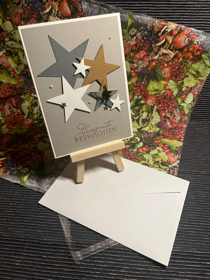 Weihnachtskarte "festliche Sterne"
