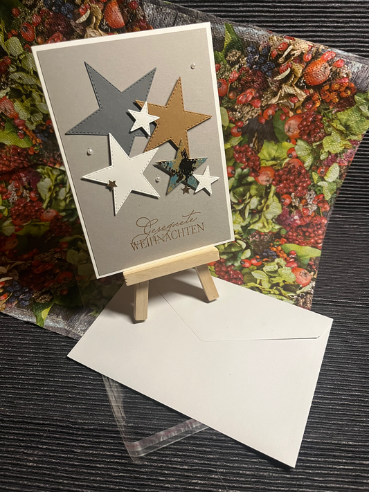 Weihnachtskarte "festliche Sterne"