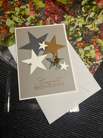Weihnachtskarte "festliche Sterne"